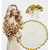 kerscton Crochet Flowers Sunflower Blanket Bouquet Knitted Throw Blanket for Couch Soft Blanket Gifts for Valentine's Day Teacher Mom Graduation Birthday Women Home Decor 43 Inches