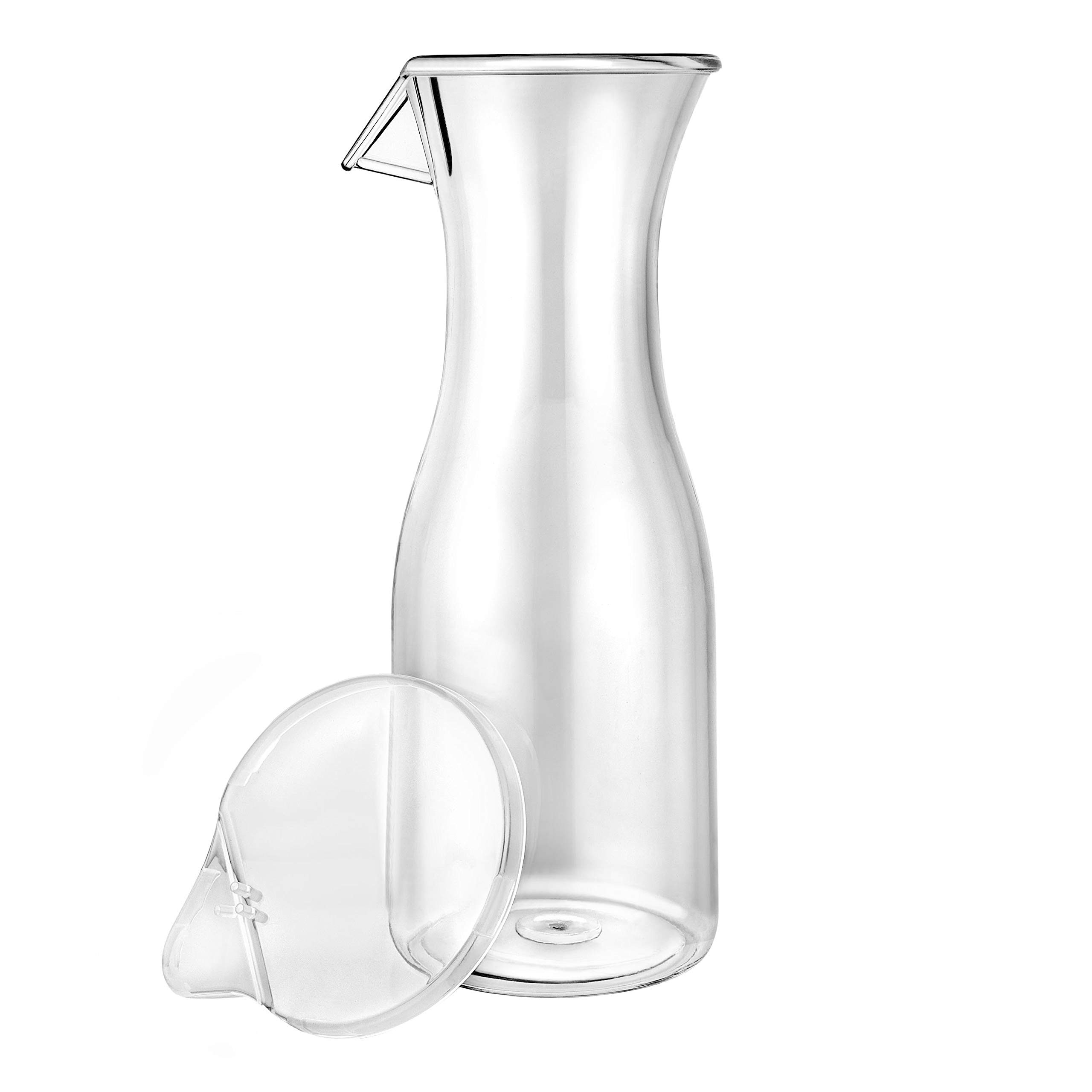 Photo 1 of Lillian Tablesettings Carafe Juice Jar Beverage Decanter, Clear Acrylic Wine/Juice Decanter with Lid, 20 oz. (30101)