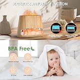 SALKING 2-in-1 Ultrasonic Diffuser Himalayan Salt Lamp 150ml Wood Grain view 6