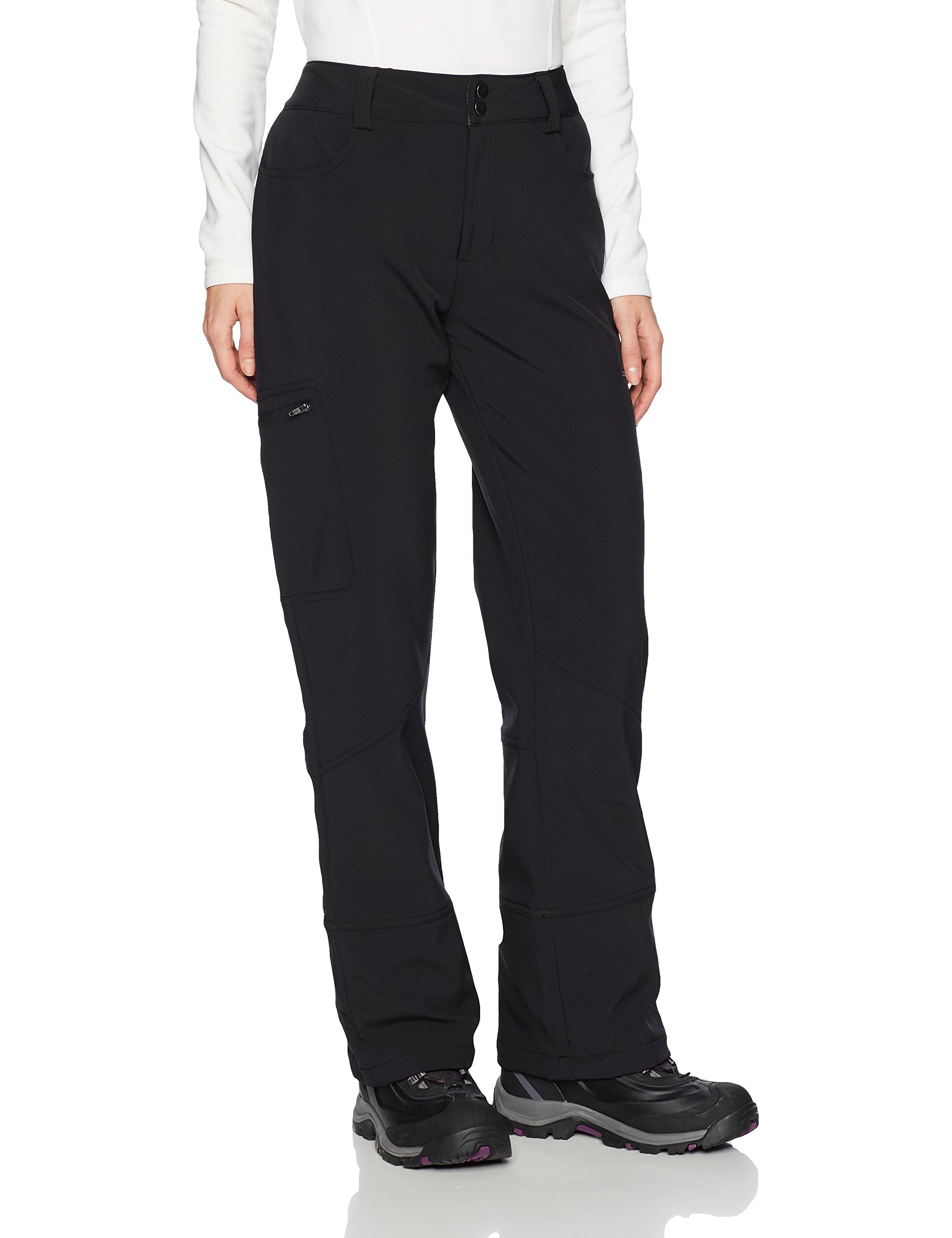 Arctix Women's Sarah FleeceLined Softshell Ski Snow Pants, Black, X