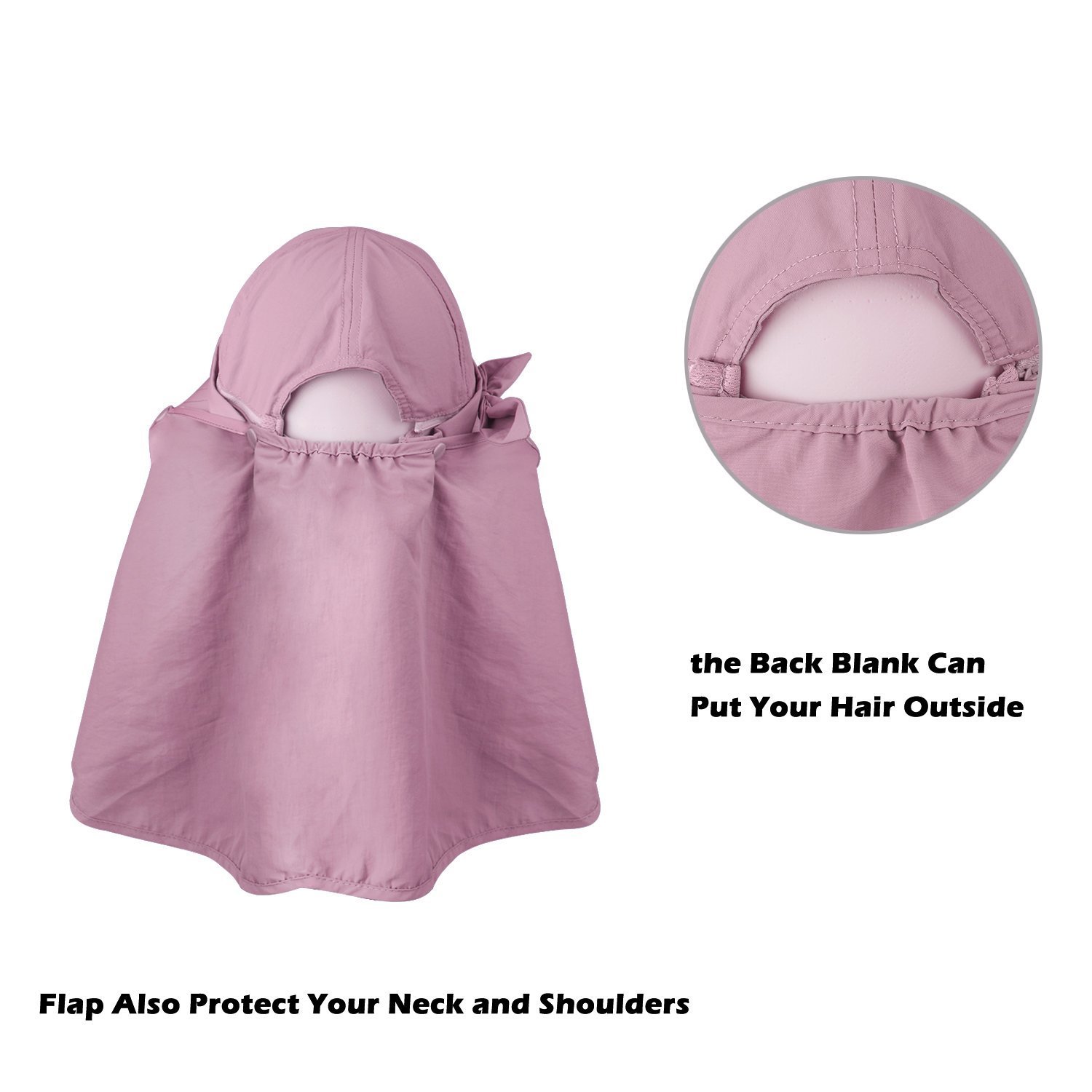 Women Sun Hat, Wide Brim Sun Hats, Sun Cap with Removable Neck Flap