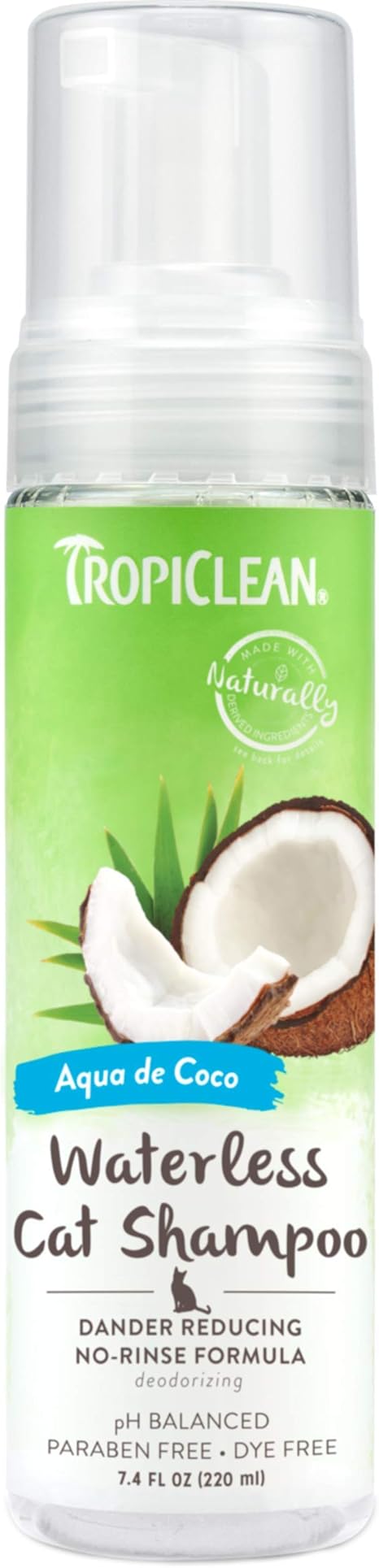 tropiclean waterless cat shampoo