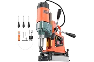 VEVOR Magnetic Drill Press, 1400 W, 2 inch Boring Diameter, 0-750 RPM Speed, Reversible Direction, Mag Drill Press for Metal Surface, Electric Drilling Machine for Industrial and Home Improvement