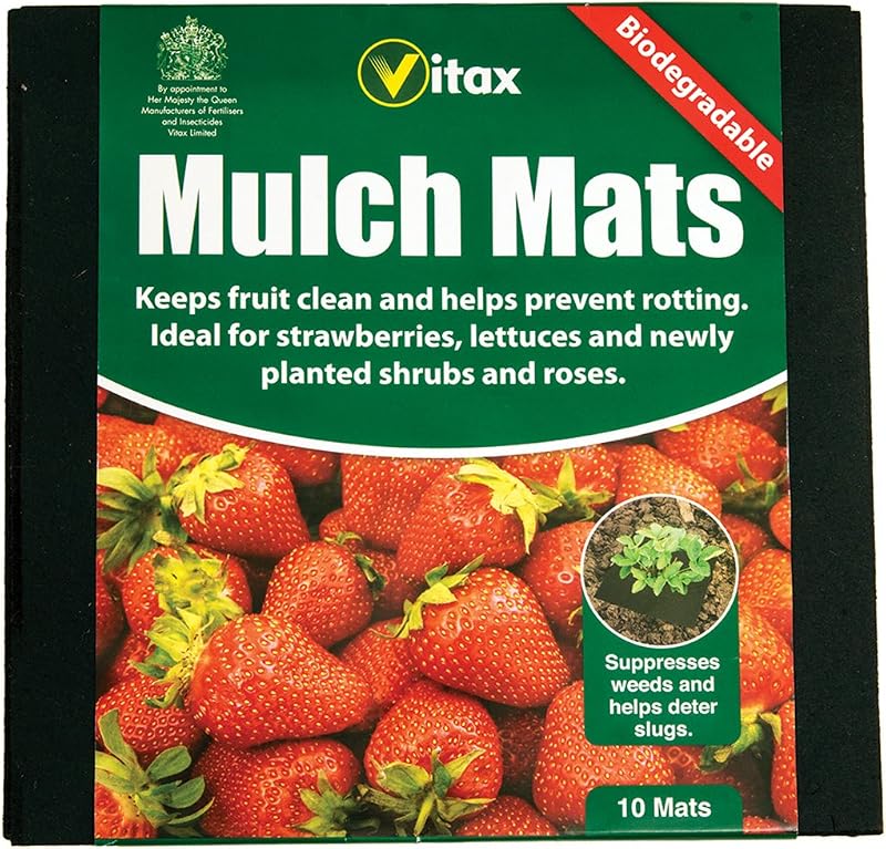 Vitax Biodegradable Mulch Mats 6mm1 Black 0.9 x 25.5 x 25.7 cm