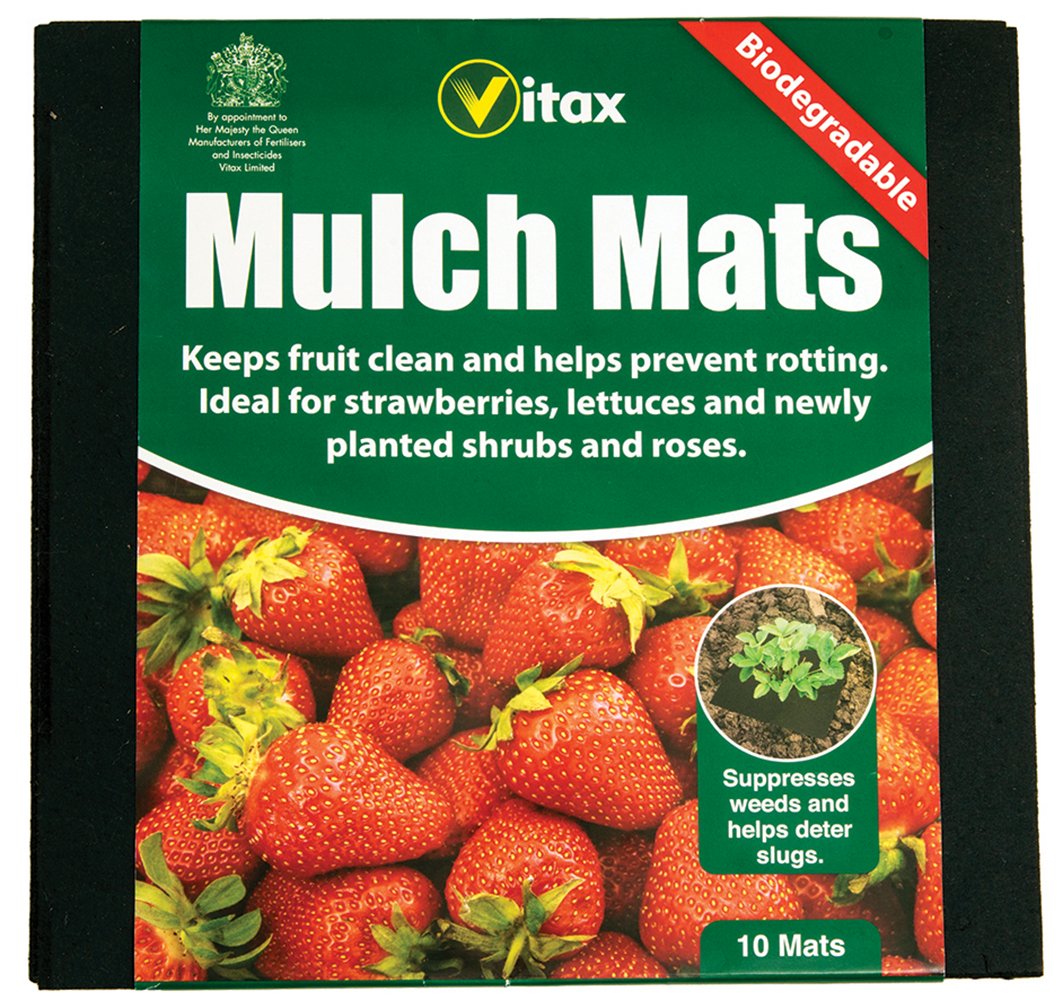 VITAX 6MM1 Biodegradable Mulch Mats, Black, 0.9 x 25.5 x 25.7 cm