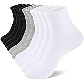 Heatuff Womens Ankle Quarter Socks Cotton Striped Athletic Casual Mini Crew Socks for Women (5 Pairs)