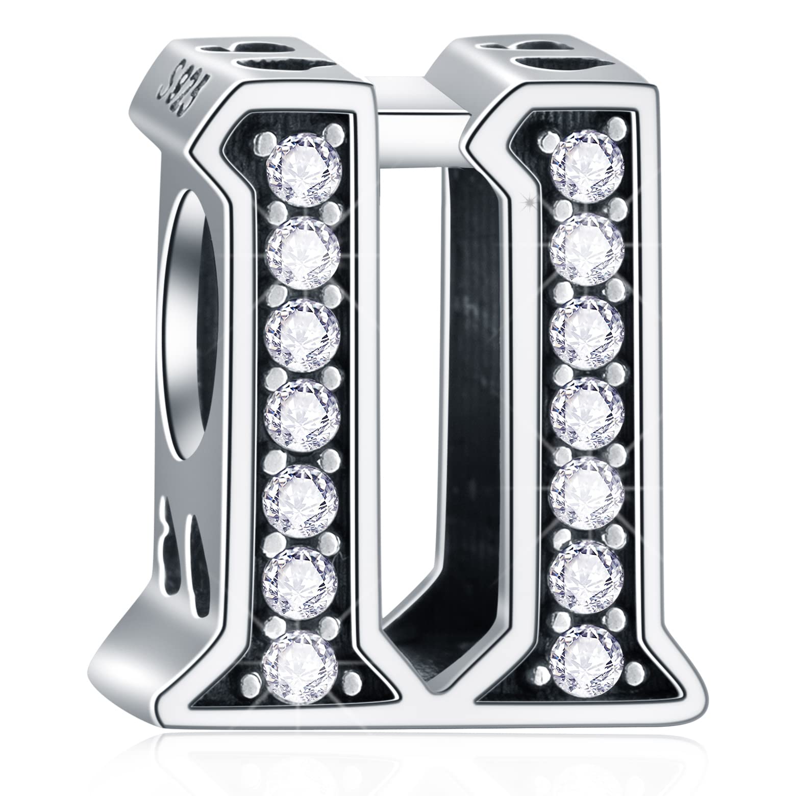 11 Birthday Charms fits Pandora Charm Bracelet, 925 Sterling Silver 11th Anniversary Beads with CZ Birthstones, Number 11 Years of Love Gifts for Girl/Boy/Kids