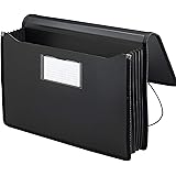 Smead Premium Poly Premium Expanding File Wallet with Closure, 5-1/4" Expansion, Legal Size, Black (71510)