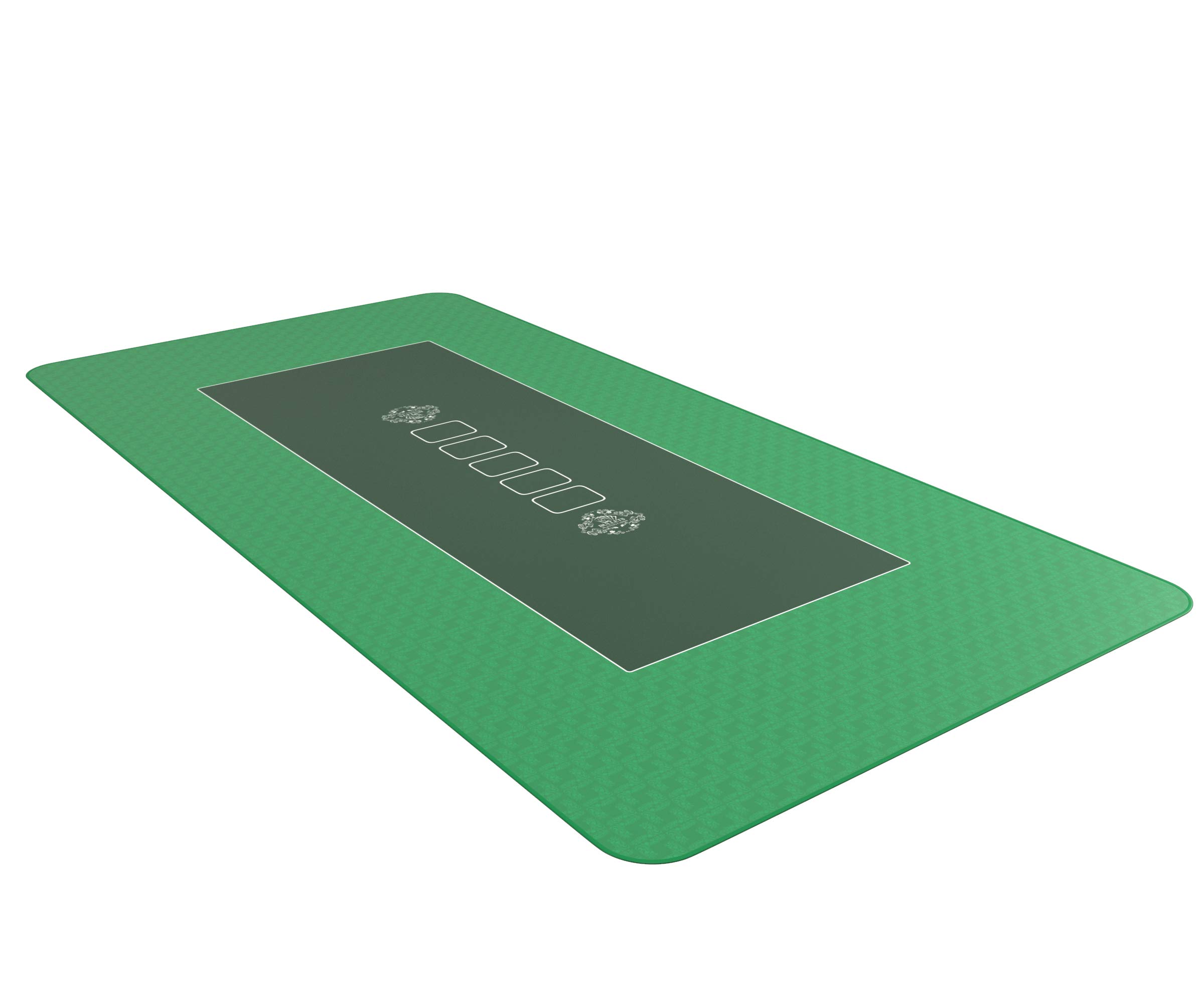 Bullets Playing Cards, Poker Mat 140x75cm green