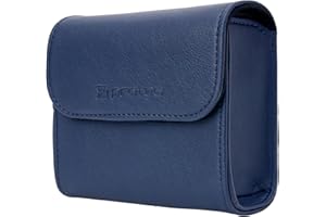 Tuba/Tenor Saxophone Mouthpiece Pouch - Leatherette, 2-Piece, Navy Blue