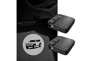 Obaiwanmg 2 Pack LED Car Door Welcome Lights Projector Logo Light Ghost Shadow Lamp for Ford Bronco 2021 2022 2023 2024 2/4-Door Accessories