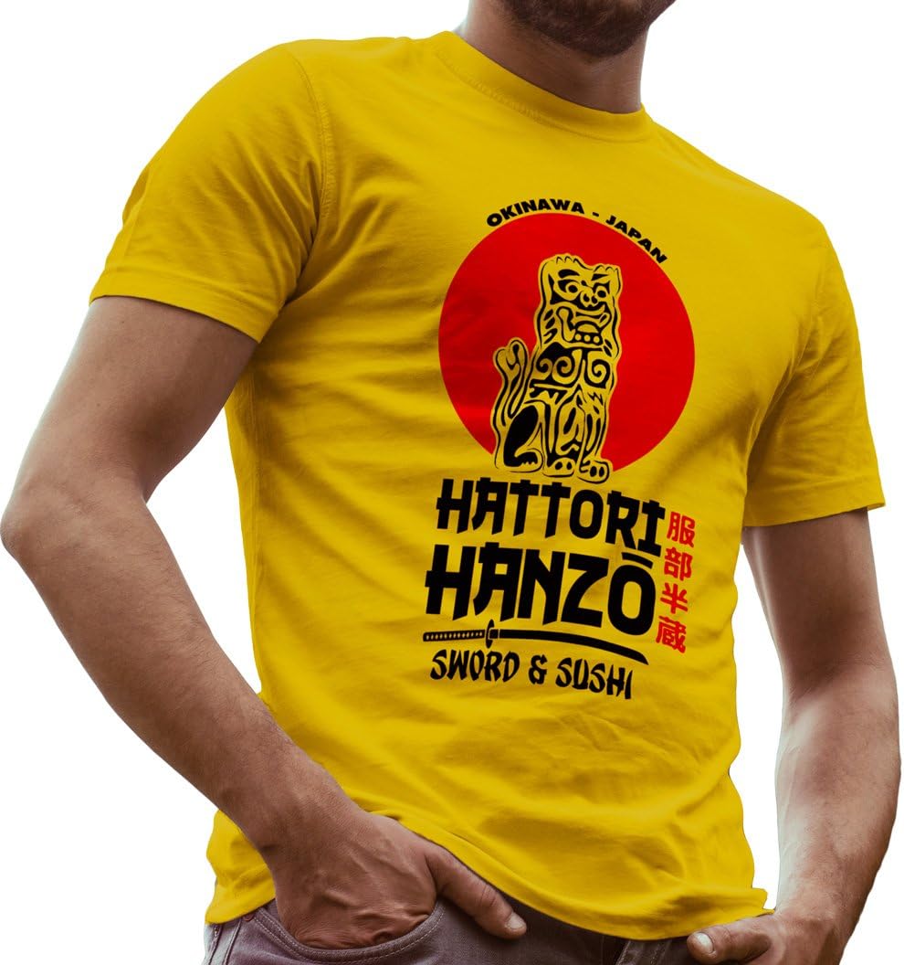 Hattori Hanzo Sword and Sushi Kill Bill Fan Made Shirt Men's