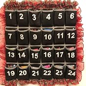 YEALGHAR 42-Pocket Numbered Classroom Organizer - Purple Wall Chart For Phones & Calculators