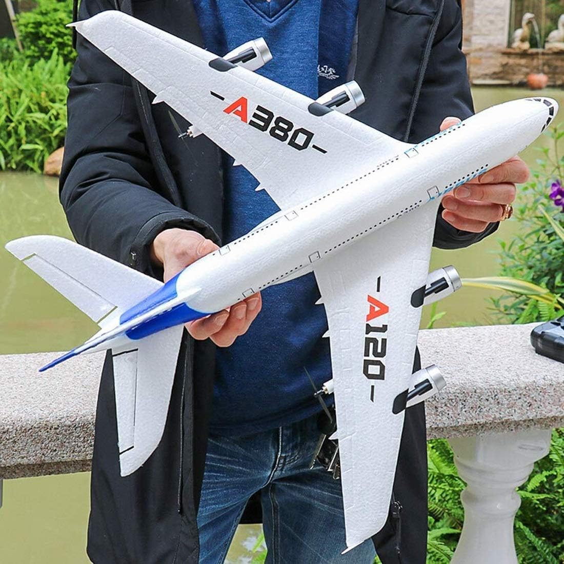 URVP RC Drone Boeing B747 Jumbo Model Airliner Fixed Wing Aircraft Radio Remote Controlled Plane Glider 2.4GHZ Airplane RTF Control Stability Jets Toys For Beginners Kids Boys Girls Gifts Christmas Bi