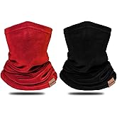 Dymex 2 PCS Kids Neck Warmer Gaiter Winter Fleece Neck Cover Balaclava Windproof Face Cover Mask for Ski Motorcycle