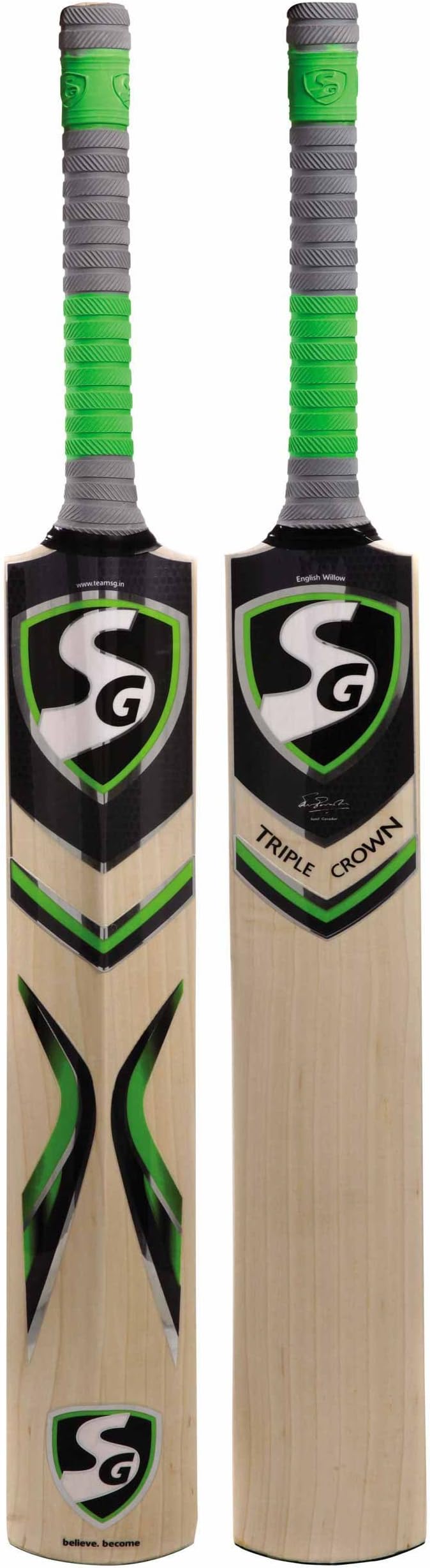 SG Triple Crown English Willow Cricket Bat, Full Size SH, Medium Weight