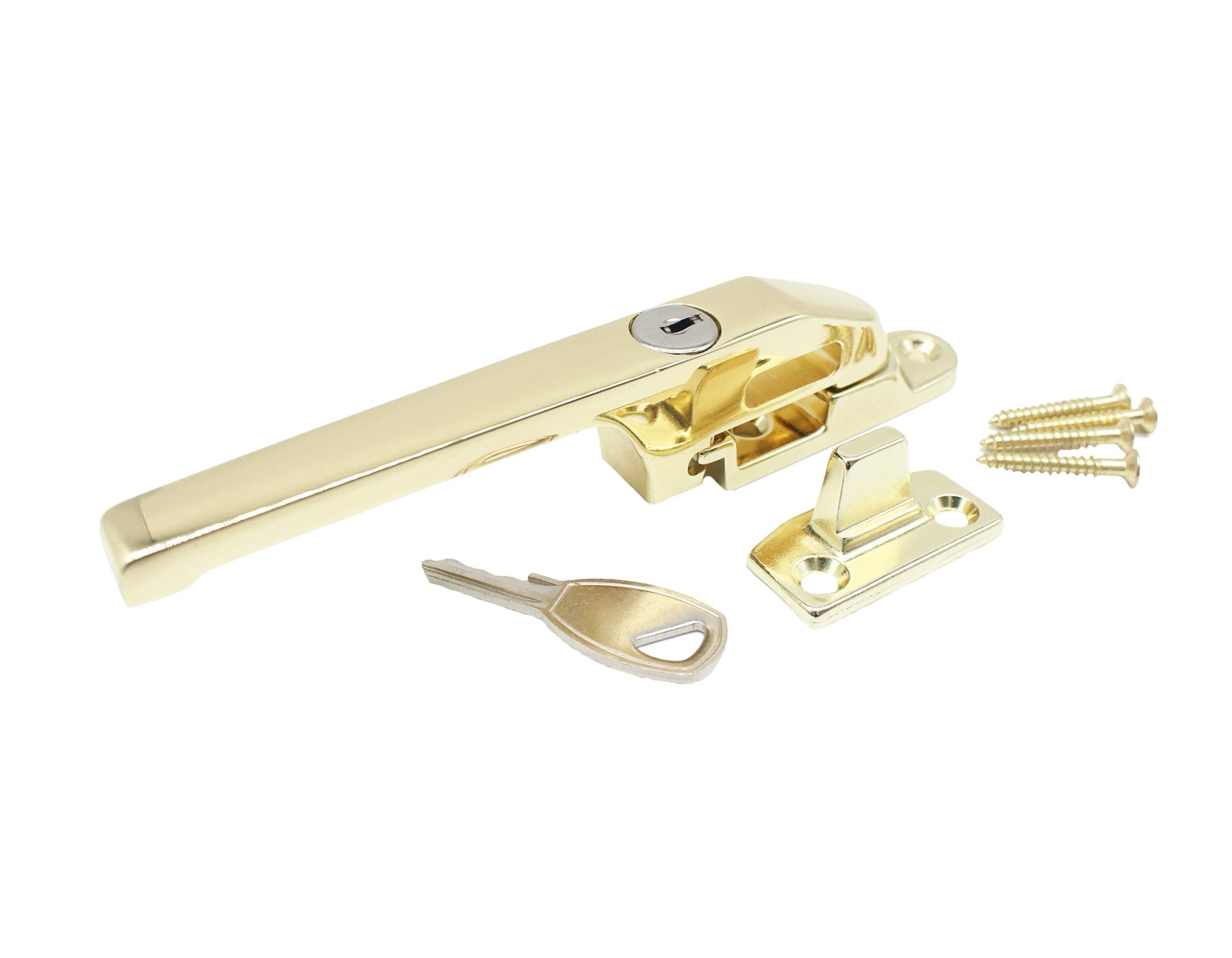 Window Fastener Locking Handle | Brass Effect | Pack of 1