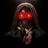Loyilat Animatronic Halloween Decorations with Glowing Red Eyes, Halloween Decorations Skeleton Decor, Realistic Figure for Haunted House, Lawn &amp; Indoor Outdoor Halloween Party Layout (B)