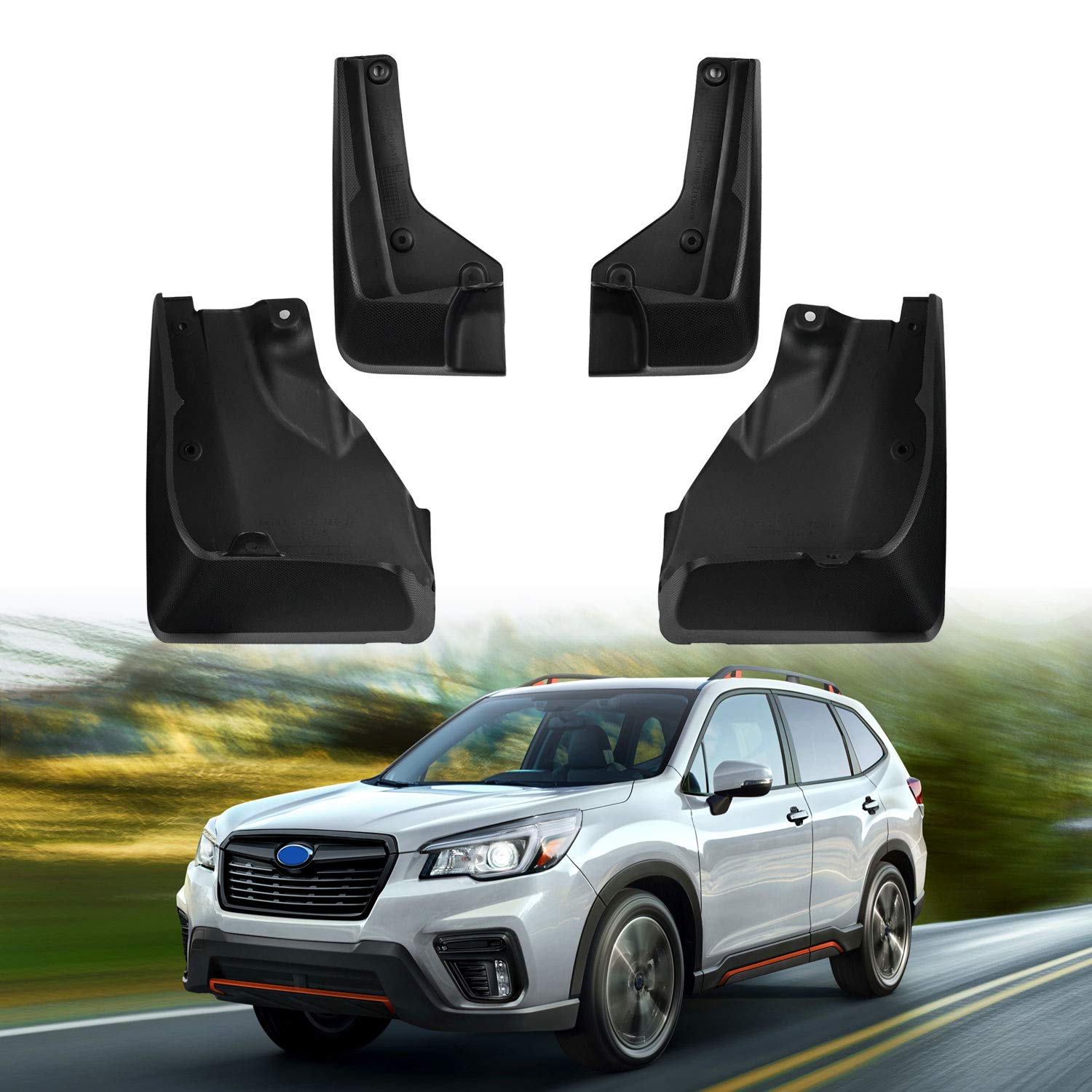Photo 1 of Powerty Mud Flaps Splash Guards for 2019-2023 2024 Subaru Forester Accessories, Mudflap Front and Rear Fender Flares ABS Mud Guard 4PCS for Forester 2019-2024