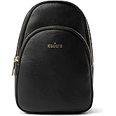 KEDZIE Sunset Sling Bag in Soft Vegan Leather Crossbody Bag Cell Phone Purse Fanny Bag Packs for Women