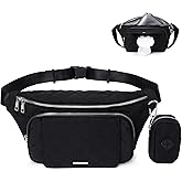 MYHOZEE Small Diaper Bag Fanny Pack - Baby Bag with Waterproof Changing Pad and Wipes Dispenser Quilted Nylon Crossbody Bags for Mom Baby Compact Diaper Purse Cross Body Purses