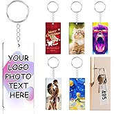 20-300 PCS Custom Acrylic Keychain, Personalized Photo Keychain Keyring | Round Acrylic Keychain Double Sided Printing for Party Favor Promotion, Customized Keyring Gifts for Employee Coworkers
