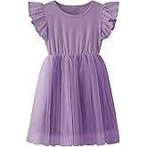TWKIOUE Toddler Baby Girl Tutu Tulle Dress Sleeveless Fluffy Cute Party Sundress