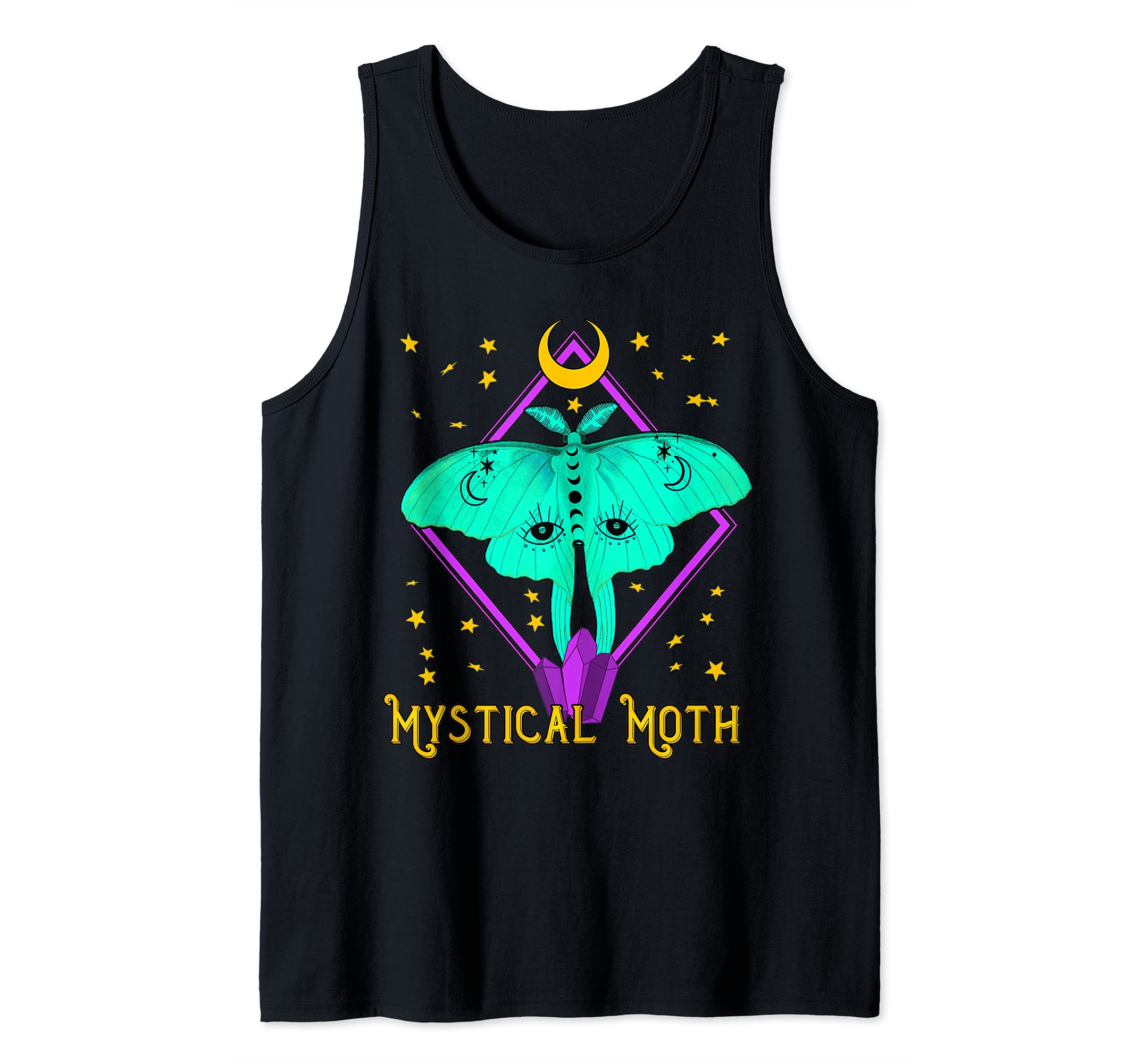 Mystical Moth Luna Moth Butterfly Moon Goblincore Tank Top