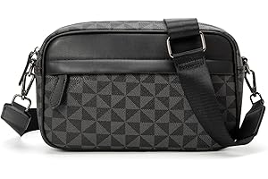 XIKIBEA Crossbody Bag for Mens, Men's commuter shoulder bag, Travel bag Work Business Small men's satchel