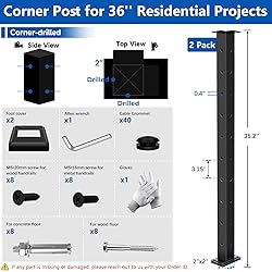Zylorix 2Pack 36" T304 L-drilled Cable Railing