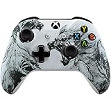 eXtremeRate Soft Touch Grip Wolf Soul Front Housing Shell Faceplate for Microsoft Xbox One X & One S Controller
