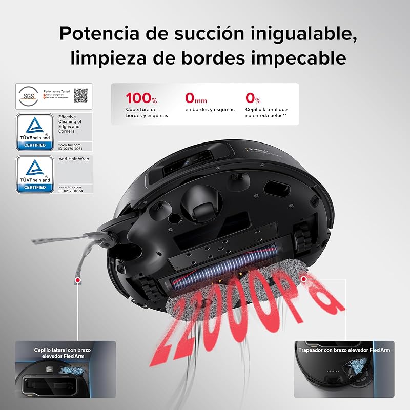 Saros Z70 Robot Aspirador, Negro