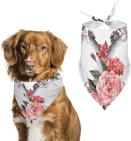 Amazon 髑髏 かっこいい 犬用バンダナトライアングルビブスカーフ調節可能なペットバンダナアクセサリー犬猫ペット動物 Mahel バンダナ 通販