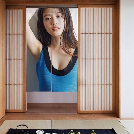Amazon のれん 今田美桜 部屋仕切り 遮光 間仕切り 目隠し おしゃれ 暖簾 入り口 一枚入り 143cm 玄関 キッチン リビング 台所 飲食店 のれん オンライン通販