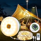 Solar Camping String Lights, Retractable Waterproof