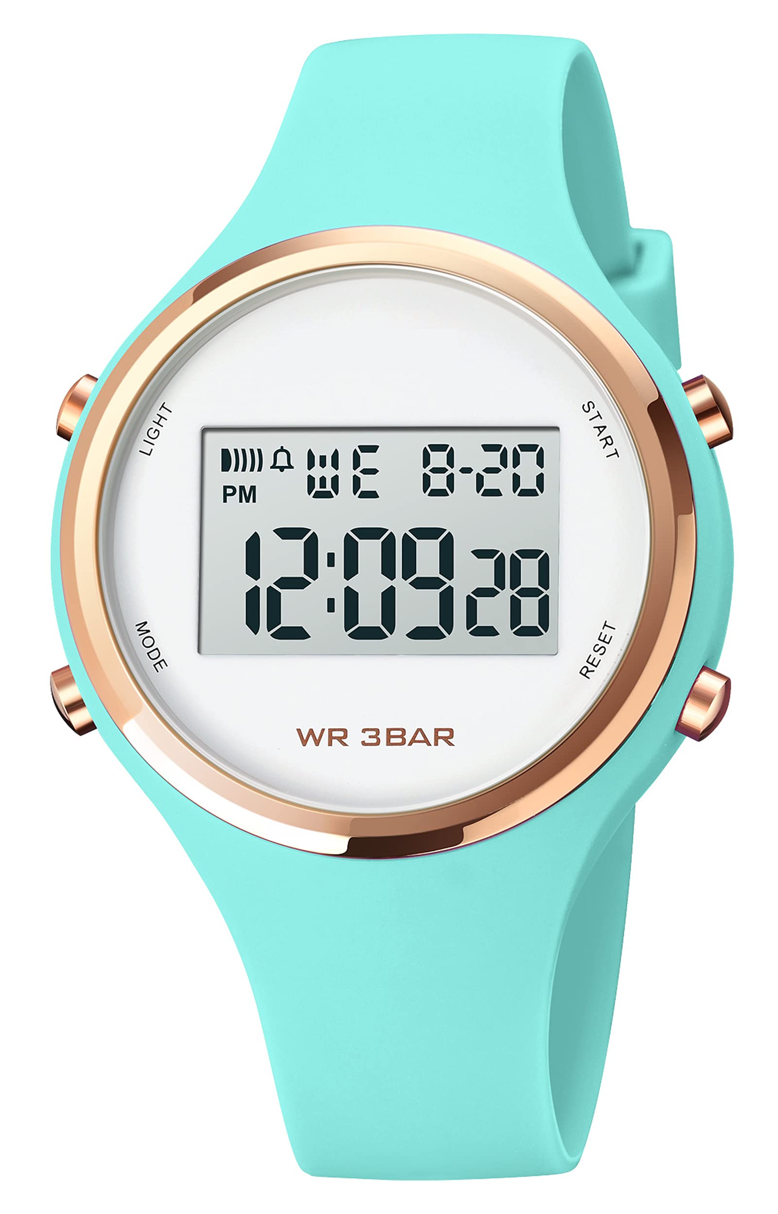findtime Ladies Watch Digital Watches for Women Colorful Sport Wrist Watch for Women Girls Waterproof Stopwatch Alarm Multifunction Easy Read