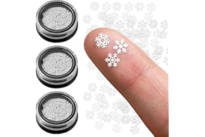 Lot de 300 mini flocons de neige d'hiver pour travaux manuels, petits flocons de neige en métal pour travaux manuels, autocol
