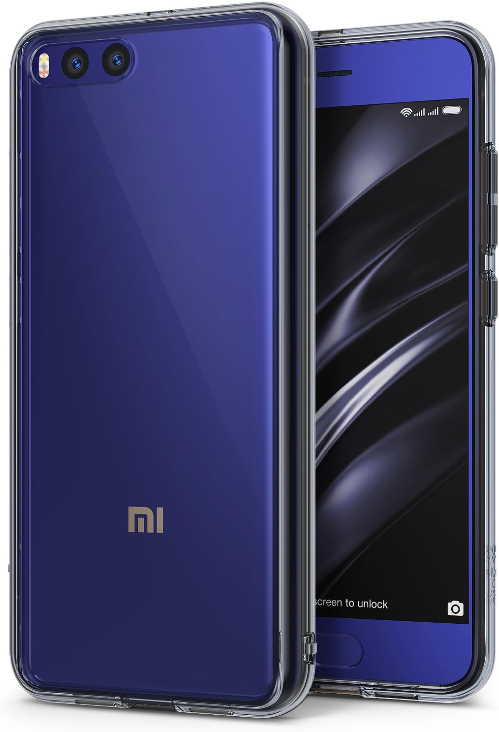 Ringke Fusion Compatible with Xiaomi Mi 6 Case Tough PC Back TPU Bumper Shock Absorption Technology Raised Bezels Protective Cover for Xiaomi Mi6 - Smoke Black