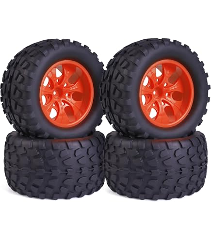 Traxxas Talon EXT 3.8 Pneumatici Montati Su Cerchi Arancioni 17mm – TRX8672A – Per E-Revo VXL 2.0