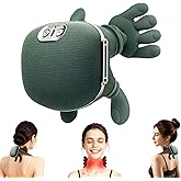 DrVibro Neck Massager, Shiatsu Neck and Back Massager with Heat, 4D Kneading Simulated Human Hand Design Electric Deep Tissue Massage, Portable Body Massager for Shoulder, Pain Relief & Muscle Relax
