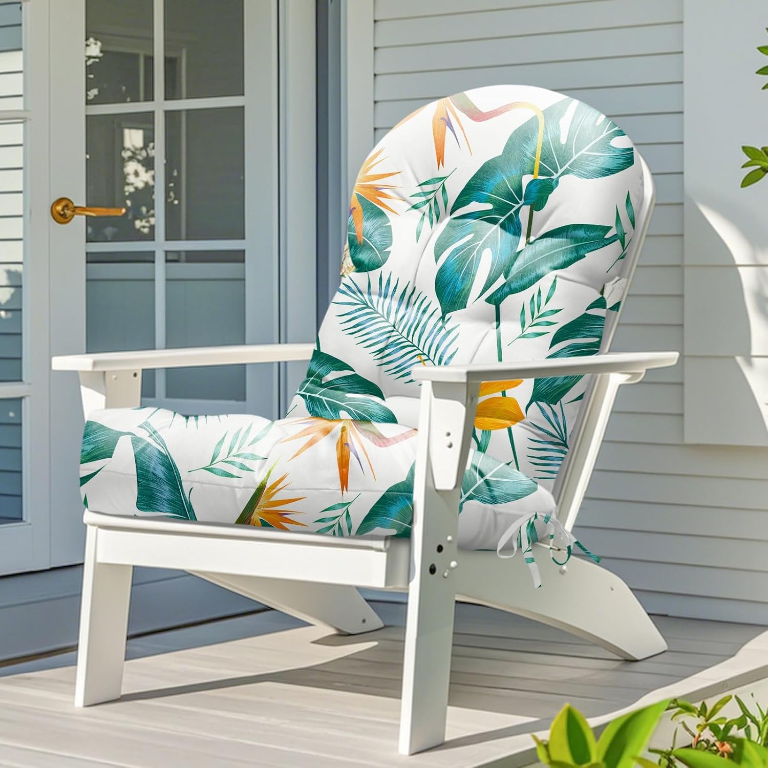 Photo 1 of Uthem Adirondack Chair Cushion Waterproof Indoor Outdoor Rocking Chair Cushion 44 Inches Patio High Back Chair Cushions