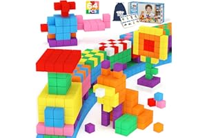 TOY LIFE 64PCS Magnetic Blocks, Magnetic Building Blocks for Kids Ages 3 4 5 6 Year Old, Magnet Cubes, Autism Montessori Toys, Preschool STEM Educational Sensory Magnet Toys Gifts for Kids 3-5 4-8