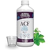 Buried Treasure ACF Immune Support - 16 oz, 16 Servings, Vitamin C, Elderberry, Zinc, Liquid Immune Booster with Vitamins and Minerals w/ Dose Cup