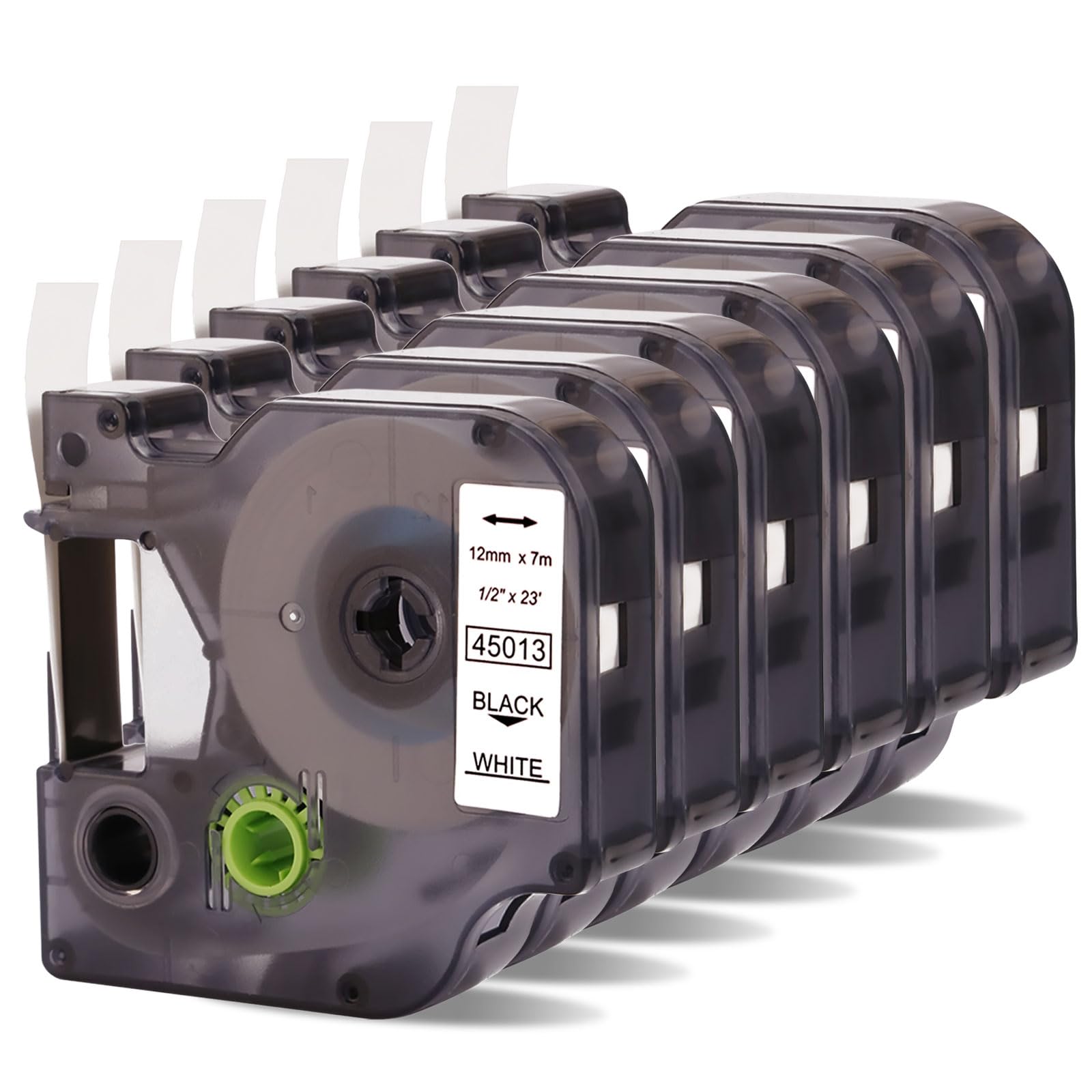 DINGYI 6X Label Maker Tape A45013 Compatible with Dymo D1 12mm,Black on White,Replacement for LabelManager 280 160 210D 360D 420P Labelpoint 150 250 Labels