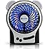 YoCoo Mini USB Fan 3 Modes Wind Speeds Rechargeable Portable Table Fan Electric Personal Fan with Cute Outer Ear LED Light Function - Battery Included - Black