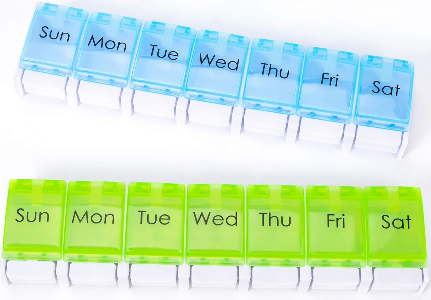 Daily Pill Organizer 2 Times a Day, Weekly Pill Cases