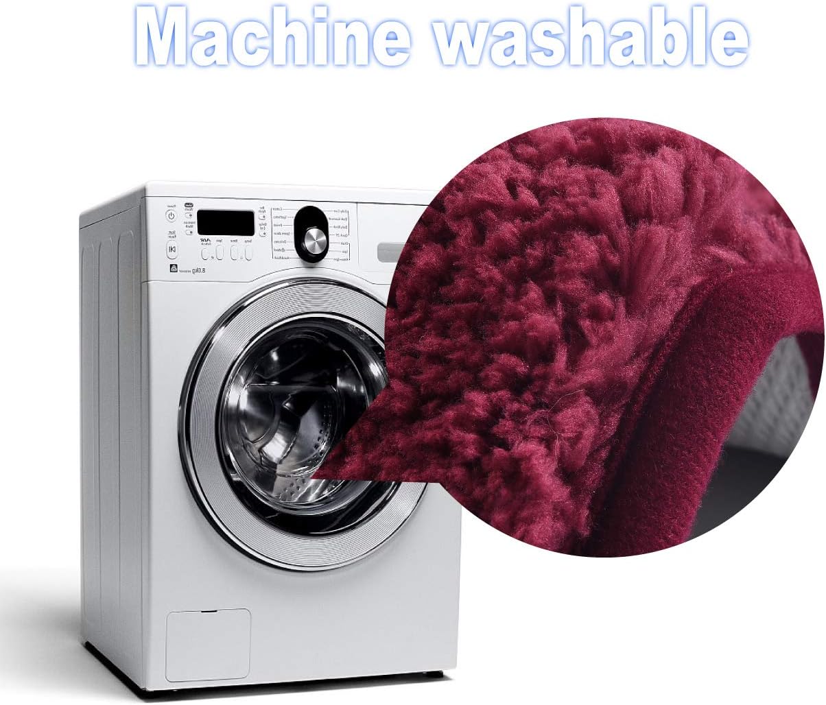 COSY HOMEER 24x16 Inch Bathroom Rugs, 100% Mirco Polyester Accent Rugs, Easy-Clean, Super Thick and Soft, Perfect Absorbant, Non Slip, Machine Washable Bath Mat Burgundy: Kitchen & Dining