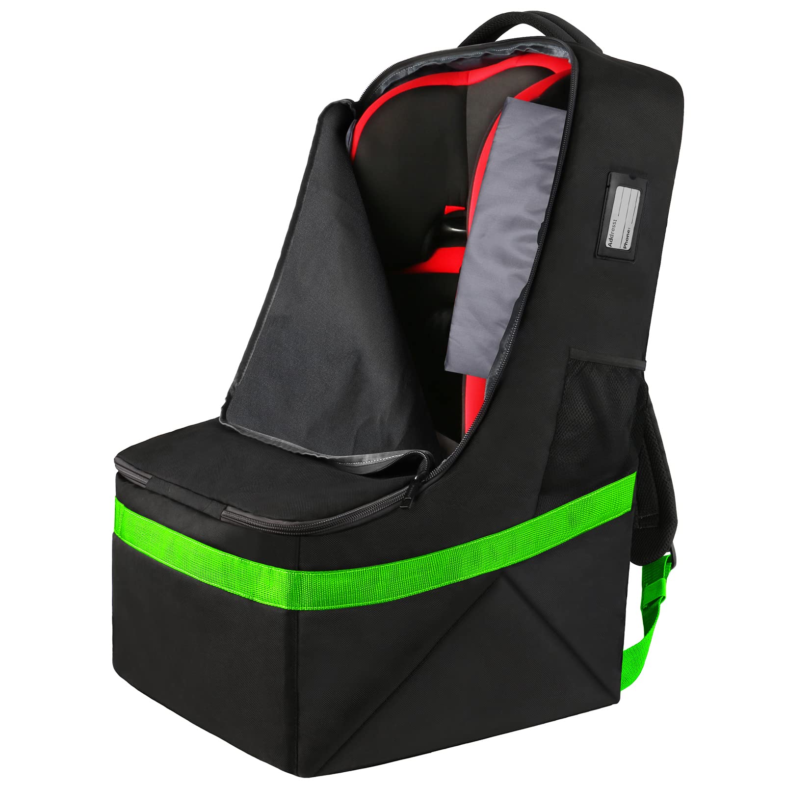Photo 1 of YOREPEK Car Seat Travel Bag, Padded Car Seats Backpack for Air Travel, Heavy Duty Carseat Travel Bag for Airplane, Airport Gate Check Bag (Green)