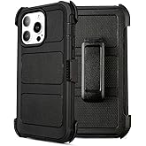 Saiboro for iPhone 14 Pro Case with Belt Clip Holster,for Defender iPhone 14 Pro Case with Stand,Heavy Duty Rugged Full-Body,3 Layers of Sturdy,Anti-Drop,for CaseiPhone 14ProCase Protective (Black)