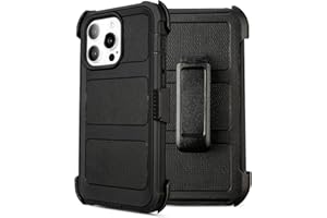 Saiboro for iPhone 13 Pro Max Case with Belt Clip Holster,for iPhone Pro Max 13 Case with Stand,Heavy Duty Rugged,2 Layers of Sturdy,Anti-Drop,for Protective Phone Case iPhone 13 Pro Max Case Black